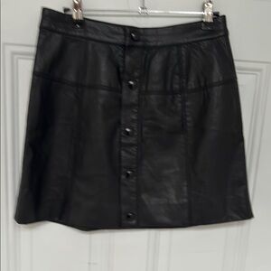 Free People Black A-Line Mini Skirt